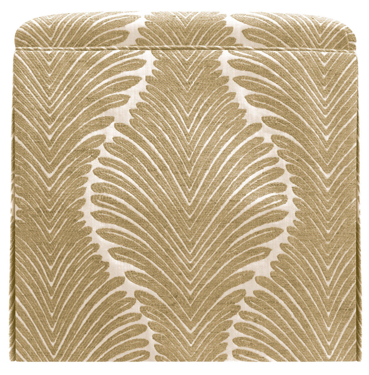 THE SKIRTED OTTOMAN :: MUSGROVE CHENILLE // NATURAL