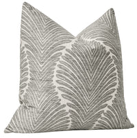 FINAL SALE : 18" X 18" MUSGROVE CHENILLE // CHARCOAL PILLOW COVER