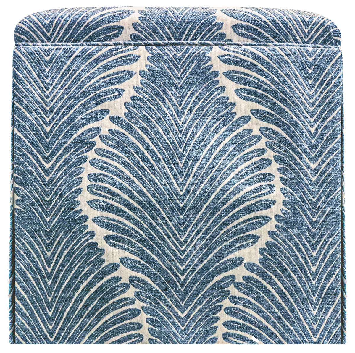 THE SKIRTED OTTOMAN :: MUSGROVE CHENILLE // SAPPHIRE