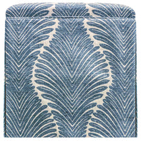 THE SKIRTED OTTOMAN :: MUSGROVE CHENILLE // SAPPHIRE