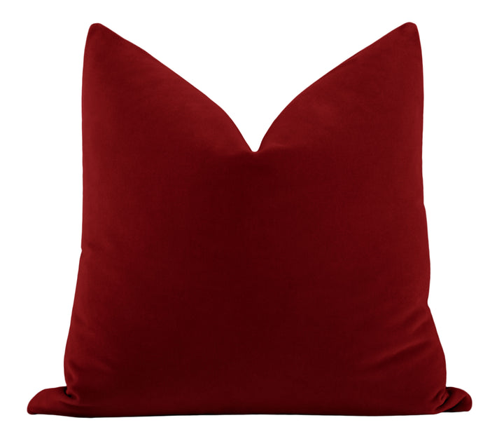 FINAL SALE : 18" X 18" STUDIO VELVET // CRIMSON PILLOW COVER