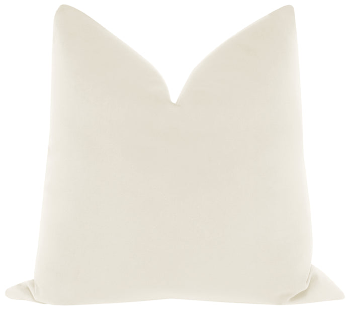 FINAL SALE : 22" X 22" SIGNATURE VELVET // ALABASTER PILLOW COVER