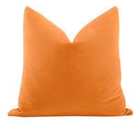 FINAL SALE : 22" X 22" STUDIO VELVET // HERMÉS ORANGE PILLOW COVER