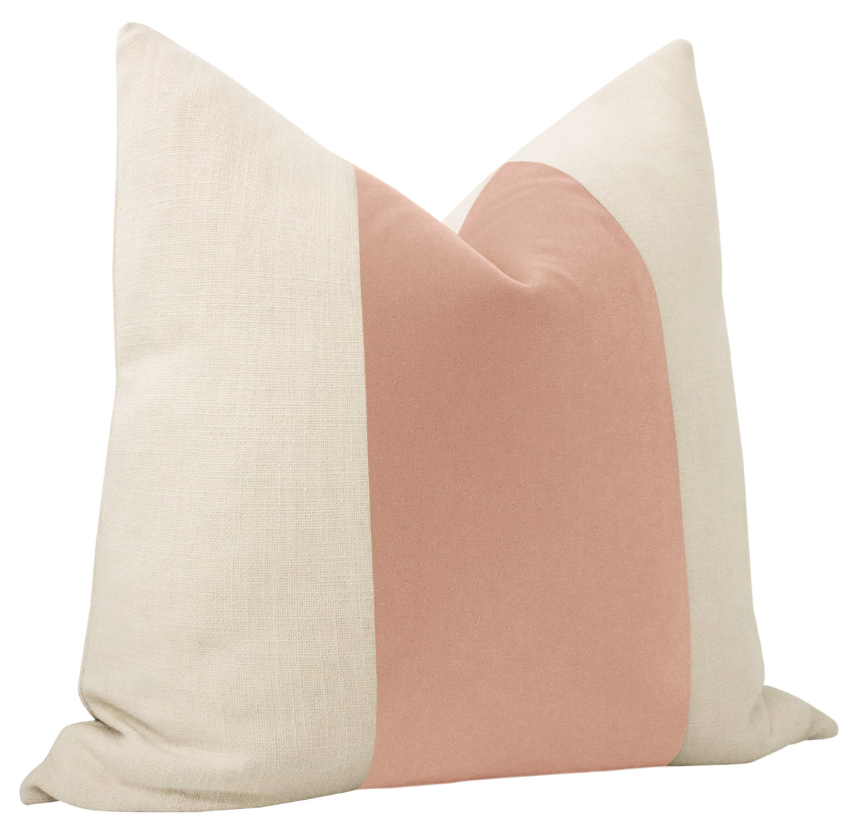 FINAL SALE : PANEL :: 18" X 18" MOHAIR VELVET // BLUSH PILLOW COVER