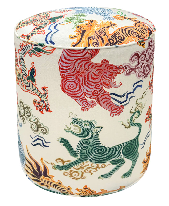 THE TIGHT ROUND OTTOMAN :: MYSTIC TIGER