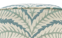 THE TIGHT ROUND OTTOMAN :: TALAVERA LINEN + BULLION FRINGE | BRUNSCHWIG + FILS