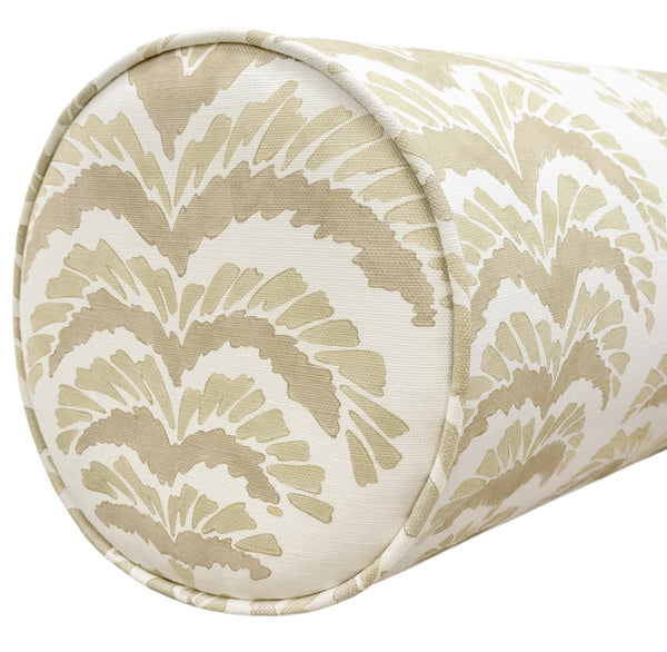 THE BOLSTER :: PONCHETTE PRINT // BEIGE | BRUNSCHWIG & FILS
