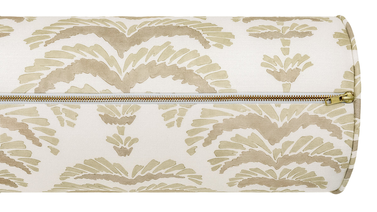 THE BOLSTER :: PONCHETTE PRINT // BEIGE | BRUNSCHWIG & FILS