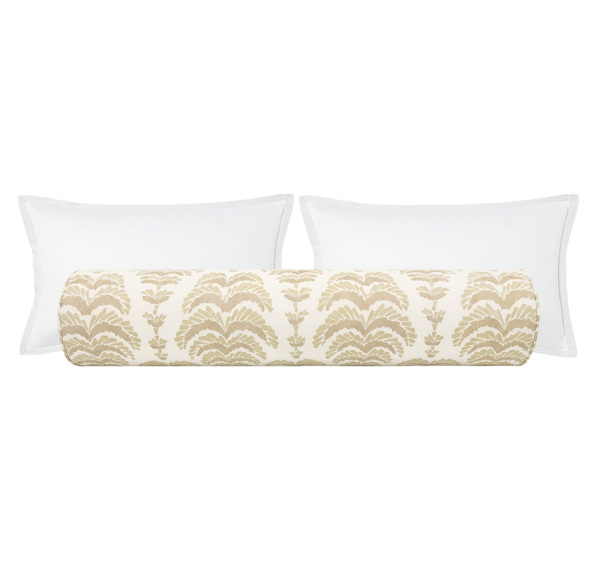 THE BOLSTER :: PONCHETTE PRINT // BEIGE | BRUNSCHWIG & FILS