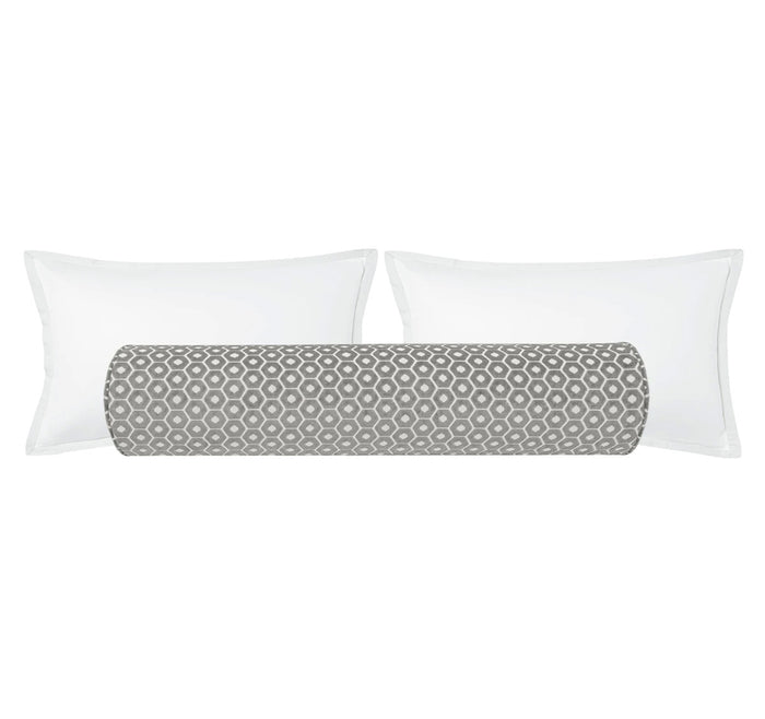 THE BOLSTER :: PALOMA CUT VELVET // GREY