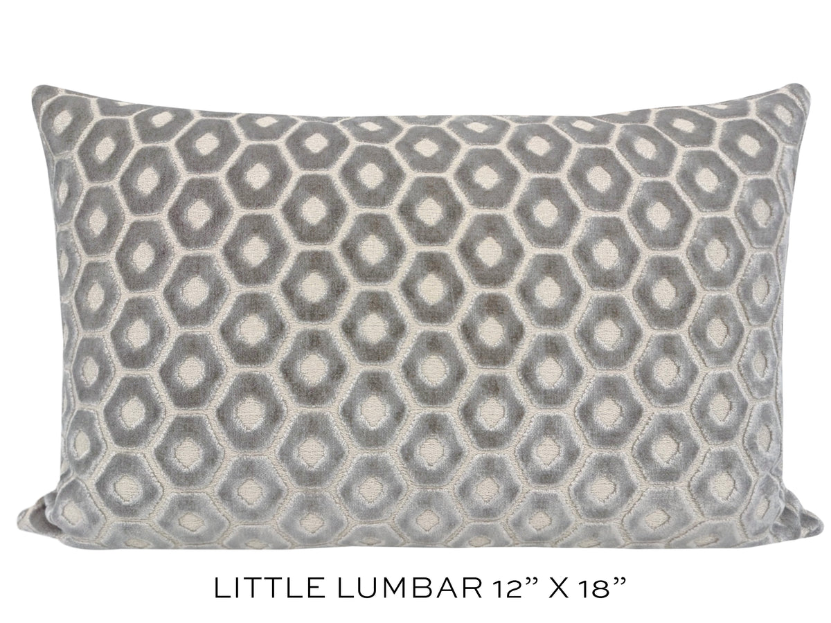 PALOMA CUT VELVET // GREY