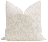 FINAL SALE : 18" X 18" PASTICHE LINEN // ALABASTER PILLOW COVER