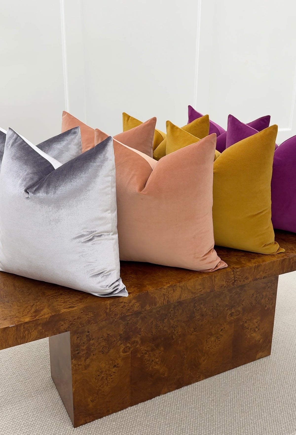 PAIR OF 22" ULTRA VELVET // BLUSH