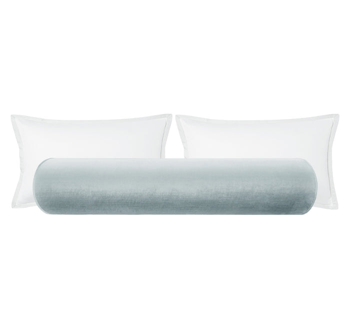 THE BOLSTER :: FAUX SILK VELVET // MINERAL