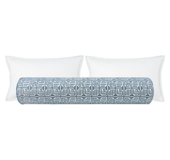 THE BOLSTER :: LABYRINTH VELVET // BLUE | THIBAUT