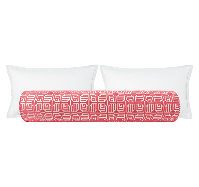 THE BOLSTER :: LABYRINTH VELVET // CORAL | THIBAUT