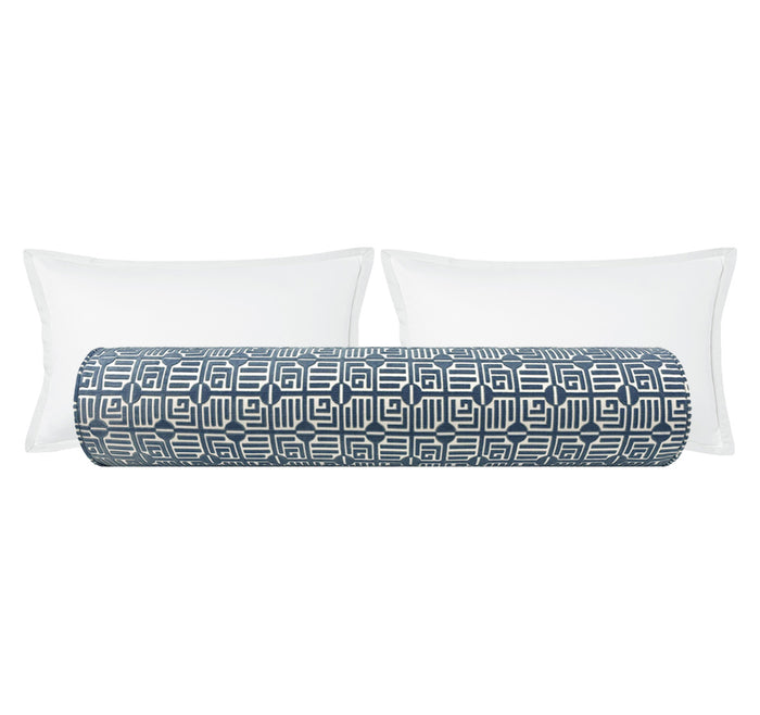 THE BOLSTER :: LABYRINTH VELVET // NAVY | THIBAUT