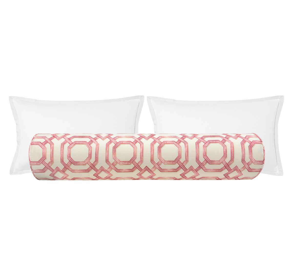 THE BOLSTER :: LATTICE PRINT // ROSE PINK