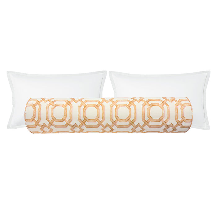 THE BOLSTER :: LATTICE PRINT // TANGERINE