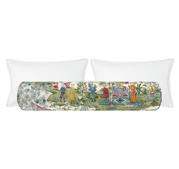 THE BOLSTER :: LODI GARDEN PRINT // IVORY | BRUNSCHWIG & FILS