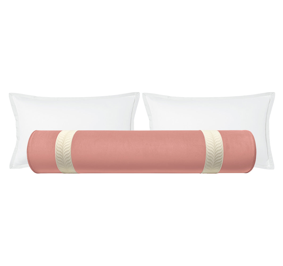 THE BOLSTER :: MELROSE VELVET // BLUSH + TRELLIS TRIM // BONE