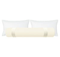 THE BOLSTER :: MELROSE VELVET // BONE + TRELLIS TRIM // BONE