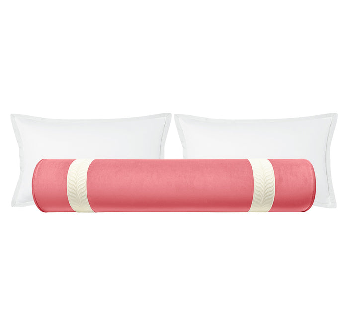 THE BOLSTER :: MELROSE VELVET // ROSÉ PINK + TRELLIS TRIM // BONE