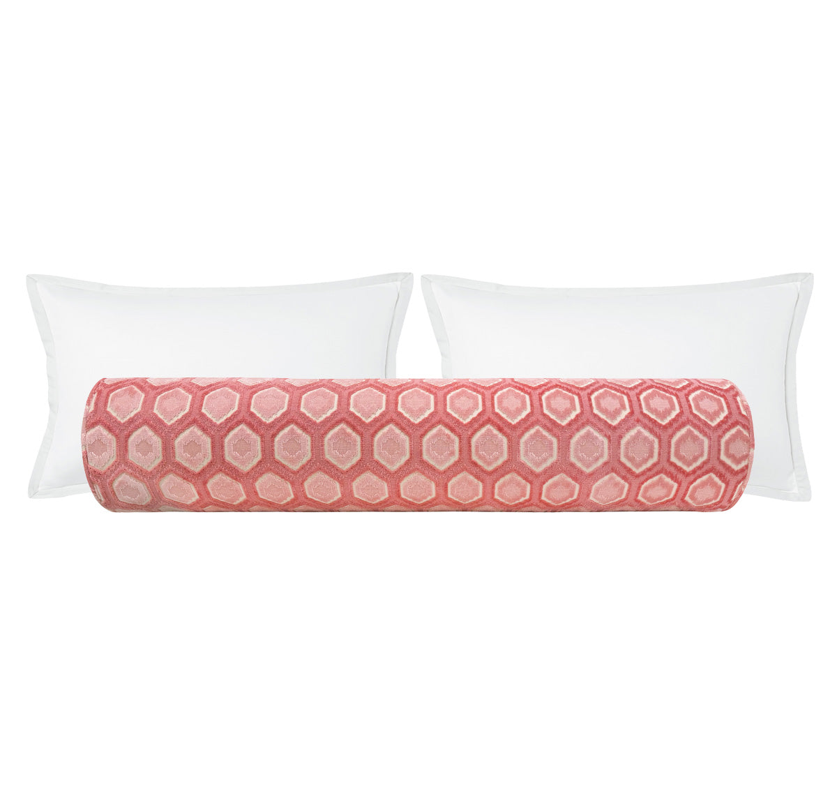 THE BOLSTER :: MIA CUT VELVET // PINK PEONY