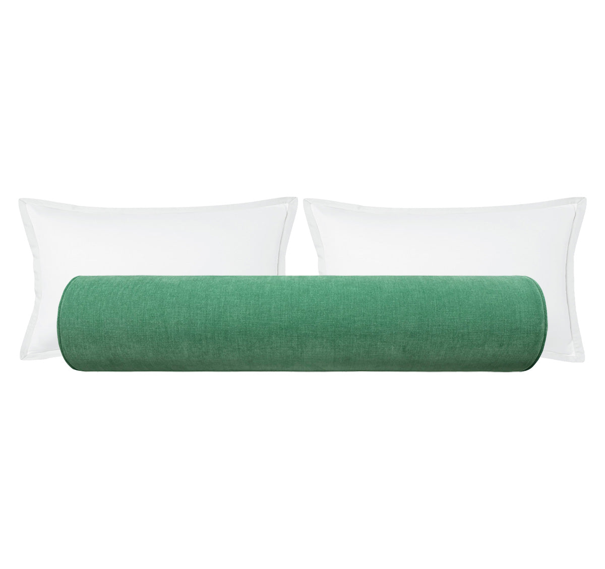 Green velvet bolster pillow sale