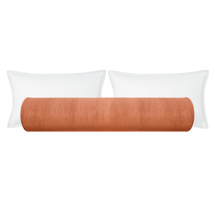 THE BOLSTER :: STRIE VELVET // BLUSH