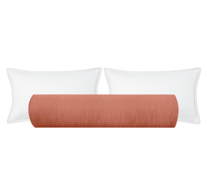 THE BOLSTER :: STRIE VELVET // BLUSH