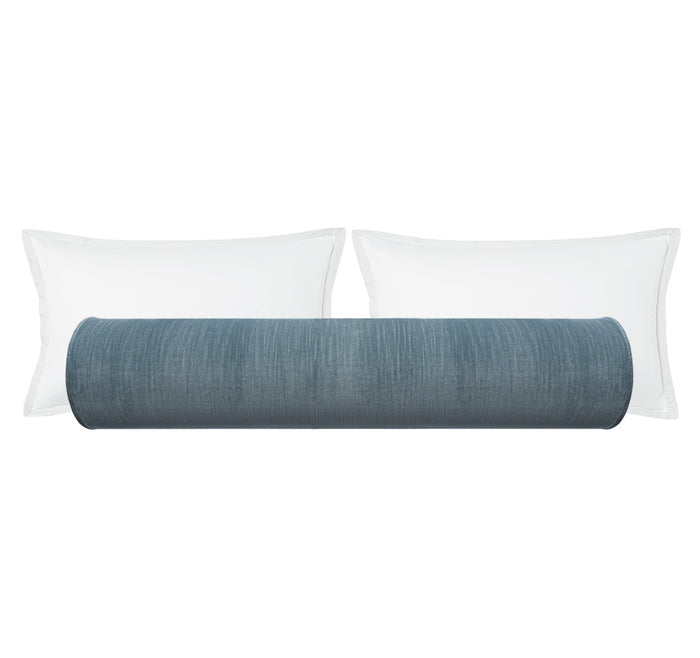 THE BOLSTER :: STRIE VELVET // CHAMBRAY