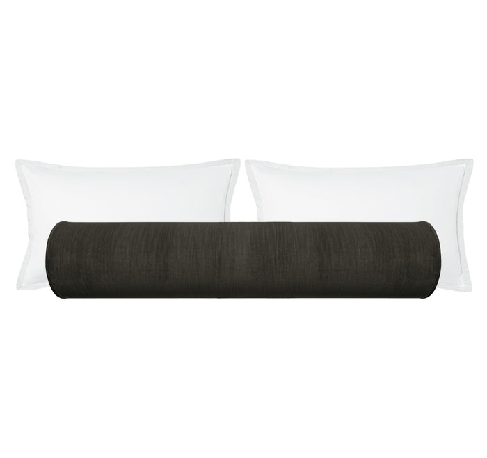 THE BOLSTER :: STRIE VELVET // GRAPHITE