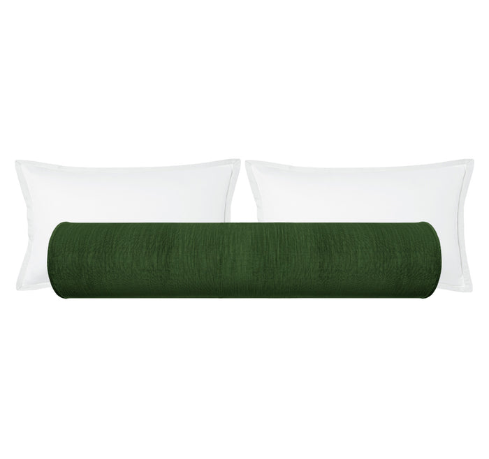 THE BOLSTER :: STRIE VELVET // MALACHITE