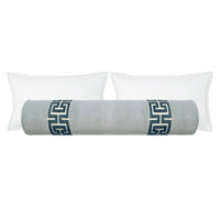 THE BOLSTER :: STRIE VELVET // MIST + GREEK TRIM