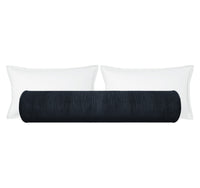 THE BOLSTER :: STRIE VELVET // NAVY BLUE