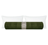 THE BOLSTER :: STRIE VELVET // OLIVE + GREEK TRIM