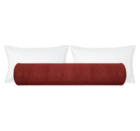 THE BOLSTER :: STRIE VELVET // RHUBARB