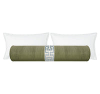 THE BOLSTER :: STRIE VELVET // SPANISH MOSS + GREEK TRIM