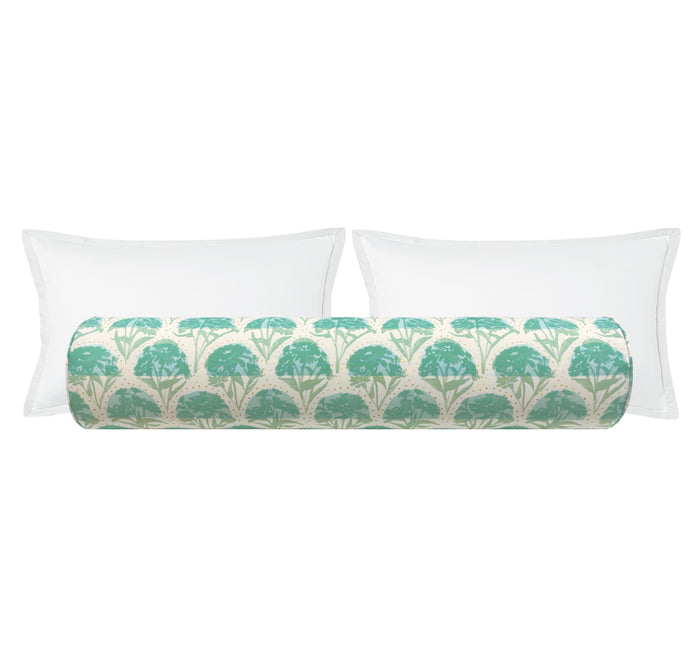 THE BOLSTER :: ZINNIA ARC // EMERALD | TEIL TEXTILES