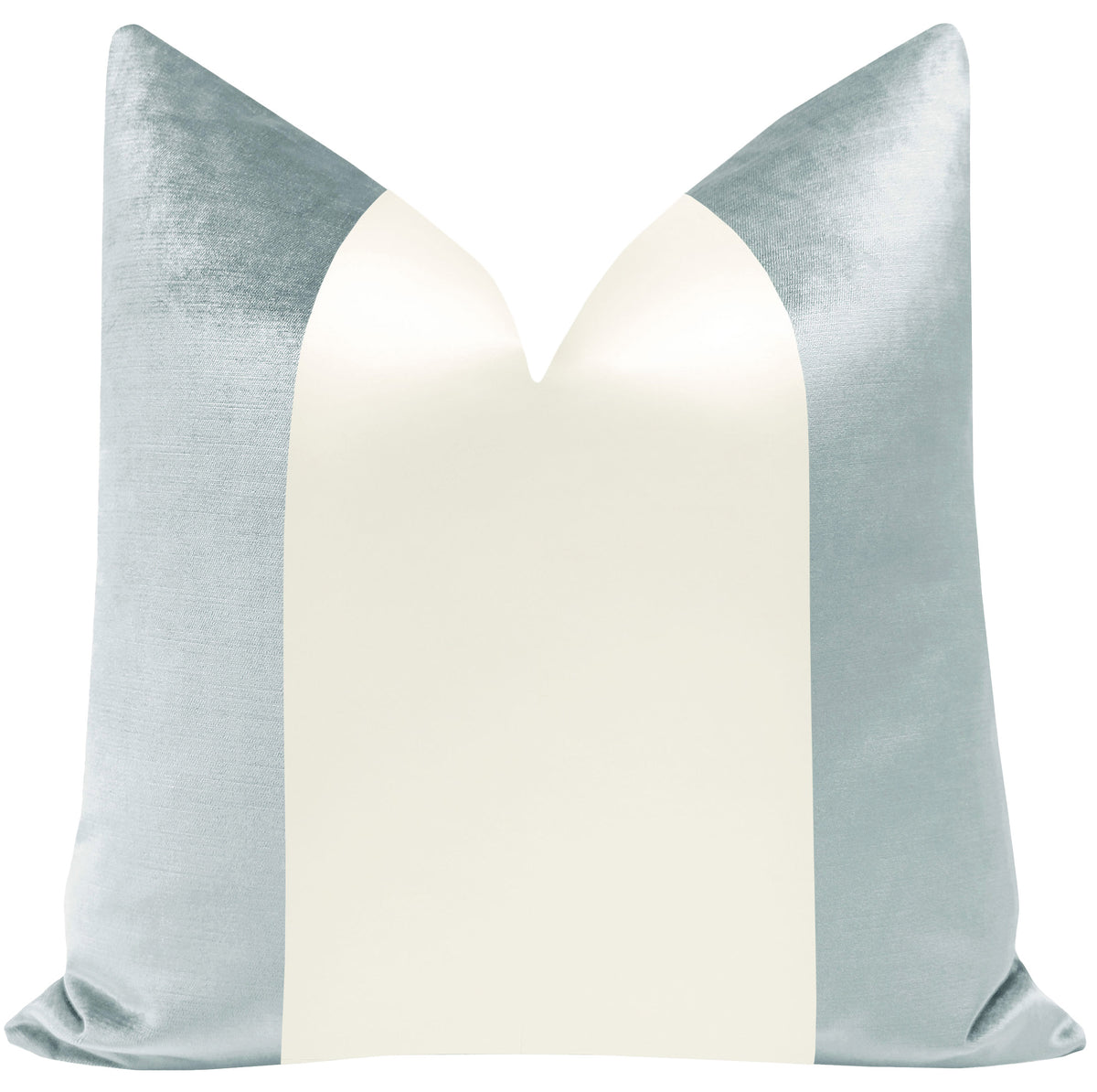 PANEL COLORBLOCK :: FAUX SILK VELVET // MINERAL  + ALABASTER SILK
