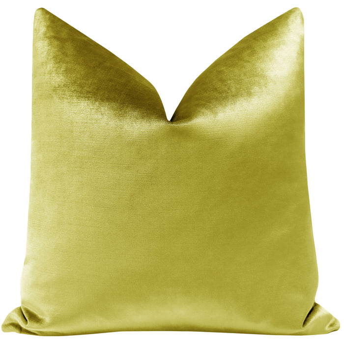 FAUX SILK VELVET // CHARTREUSE