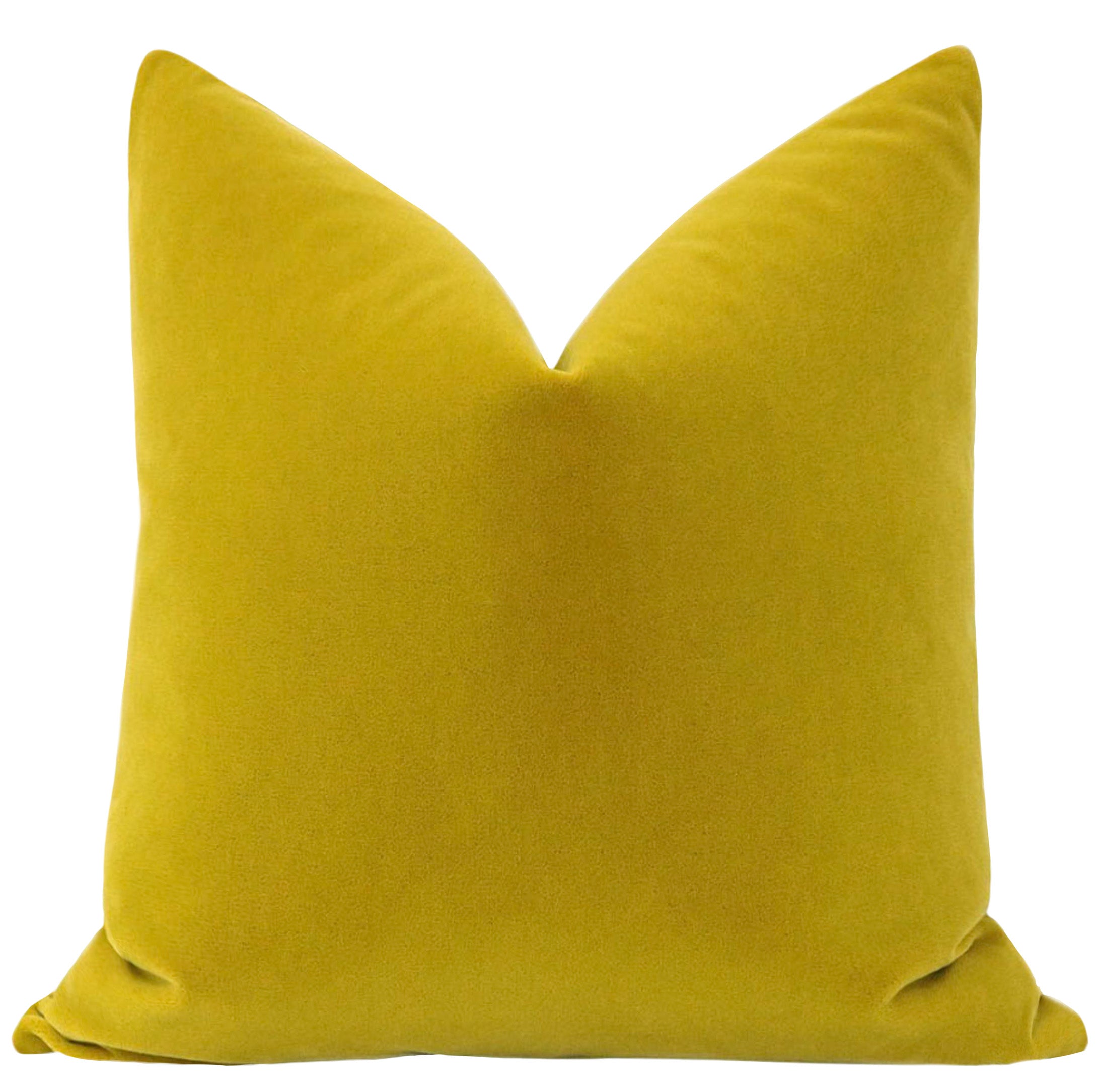 Mustard yellow velvet pillow best sale