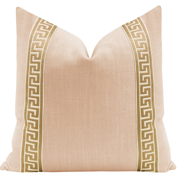 SIGNATURE LINEN // CAMEO + GREEK KEY TRIM // NATURAL