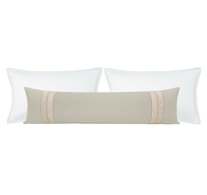 THE XL LUMBAR :: CLASSIC LINEN // DOVE GREY + TRELLIS TRIM // NATURAL
