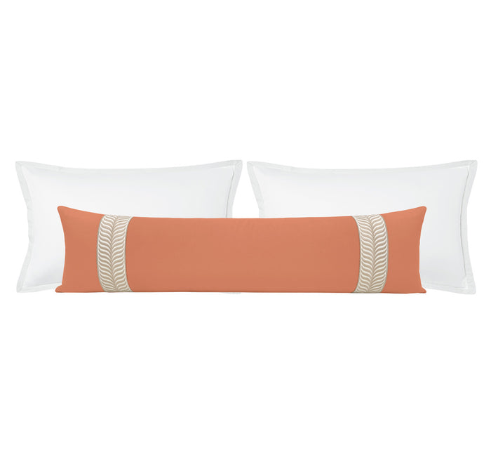 THE XL LUMBAR :: CLASSIC LINEN // PERSIMMON + TRELLIS TRIM // NATURAL