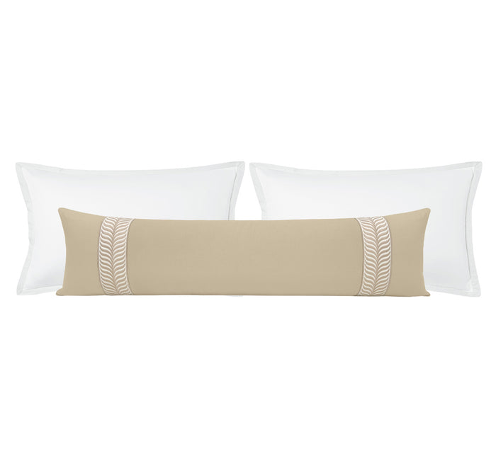 THE XL LUMBAR :: CLASSIC LINEN //  STONE + TRELLIS TRIM // NATURAL