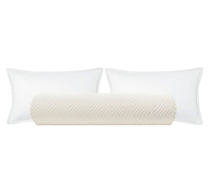 THE BOLSTER :: ROMAN CUT VELVET // ALABASTER