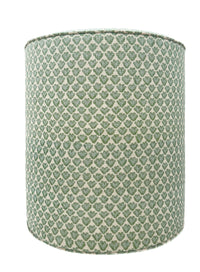 THE TIGHT ROUND OTTOMAN :: SISSY PRINT // SPA BLUE + BULLION FRINGE