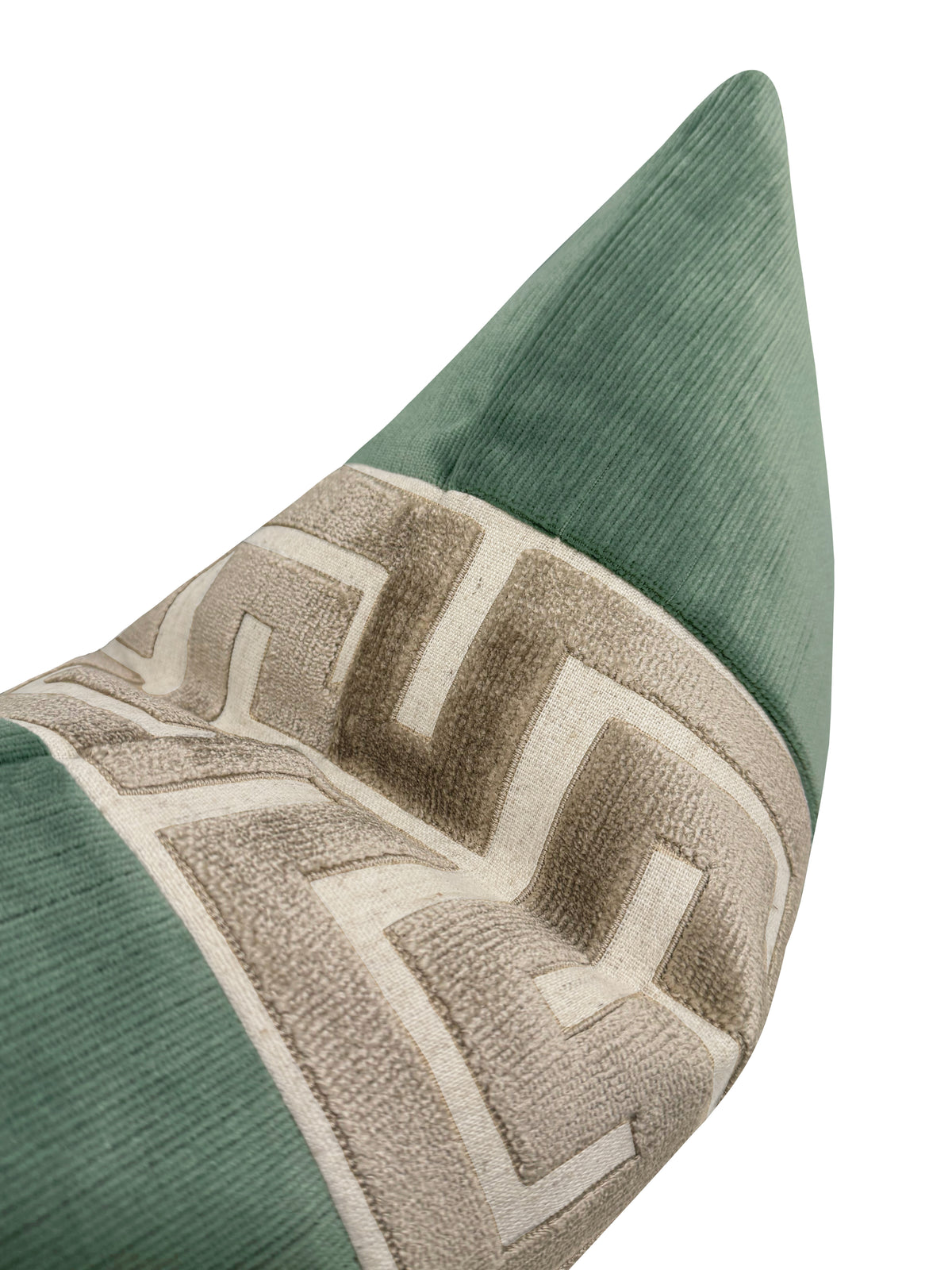 THE LITTLE LUMBAR :: STRIE VELVET // PATINA + TAUPE GREEK TRIM